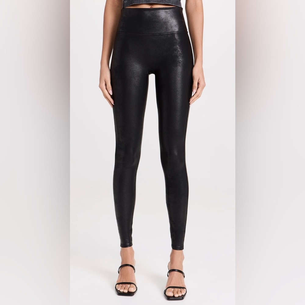 Spanx Faux Black Leather Leggings - Size XS